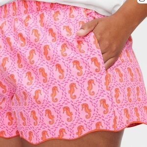 Roller Rabbit for Target SOLD OUT Pink Shorts with Orange Seahorse Motif XS